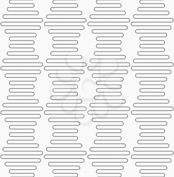 Gray seamless geometrical pattern. Simple monochrome texture. Abstract background.Slim gray vertical hexagonal waves