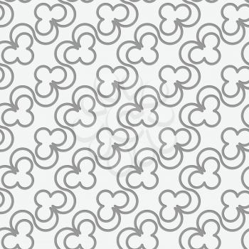 Perforated diagonal clubs on vine small.Seamless geometric background. Modern monochrome 3D texture. Pattern with realistic shadow and cut out of paper effect.