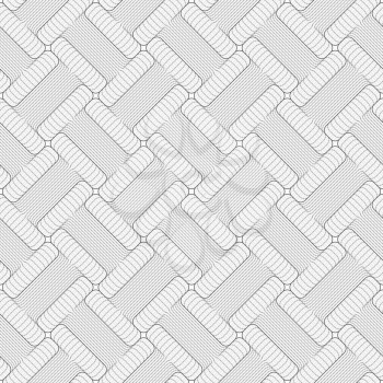 Shades of gray striped T shapes diagonal touching.Seamless stylish geometric background. Modern abstract pattern. Flat monochrome design.