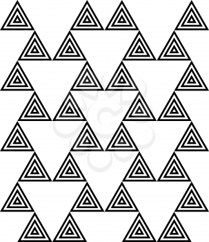 Black and white triangles forming triangles.Seamless stylish geometric background. Modern abstract pattern. Flat monochrome design.
