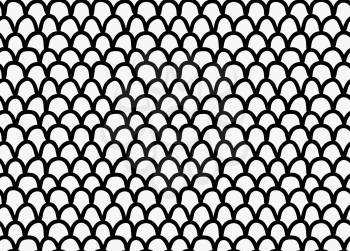 Black marker drawn simple dragon skin.Hand drawn with paint brush seamless background. Abstract texture. Modern irregular tilable design.