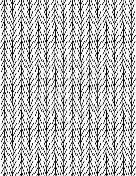 Black marker up and down chevrons.Free hand drawn with ink brush seamless background. Abstract texture. Modern irregular tilable design.