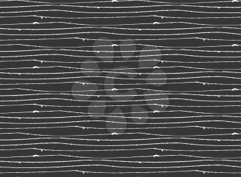 Inked rough horizontal lines on black.Hand drawn with ink seamless background.Monochrome rough texture.