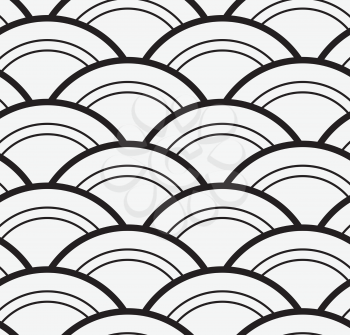 Arks on white.Seamless pattern. Simple geometrical seamless background.
