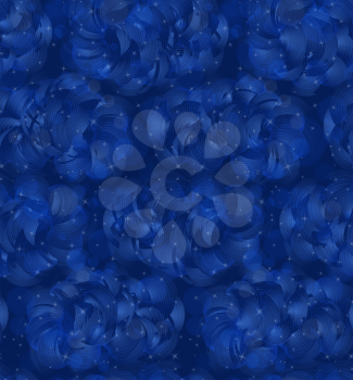 Bokeh blue storm clouds dark night.Seamless pattern.Pattern with bokeh light effect.Colorful background.  
