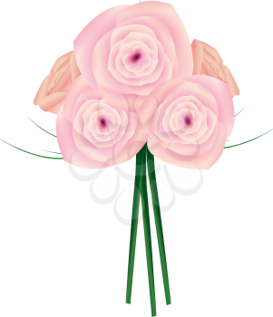 Royalty Free Clipart Image of a Bouquet of Roses