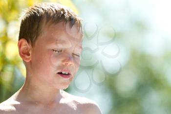 A young child in nature