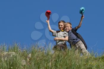 young children with a cap