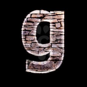 Stone wall 3d letter A g