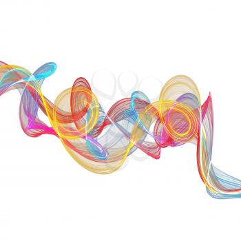abstract colorful twisted waves 