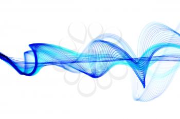 abstract blue twisted net wave