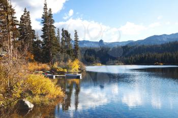 Royalty Free Photo of Mammoth Lake in Autumn