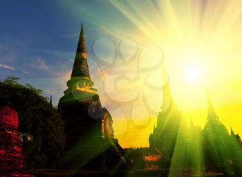 Royalty Free Photo of Ayutthay Historical Park in Thailand