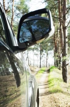 Royalty Free Photo of a Side View Mirror