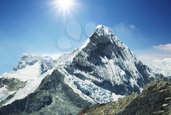 Royalty Free Photo of  Peak Caras Mountain in the Cordilleras