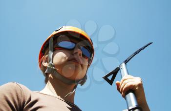 Royalty Free Photo of a Female Climber