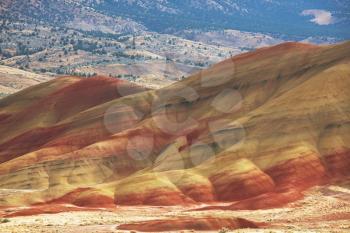 Royalty Free Photo of Colorful Painted Hills in John Day National Monument, Oregon, USA