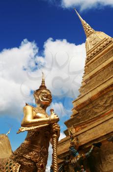 Royalty Free Photo of a Gold Palace in Bangkok, Thailand