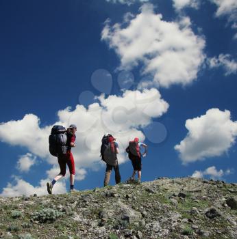 Royalty Free Photo of People on a Hike