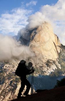 Royalty Free Photo of a Hike in Yosemite Mountains