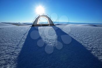 Royalty Free Photo of a Tent in White Dunes, USA