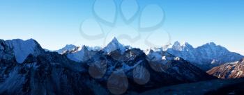 Royalty Free Photo of Mountains in the Sagarmartha Region, Himalayas