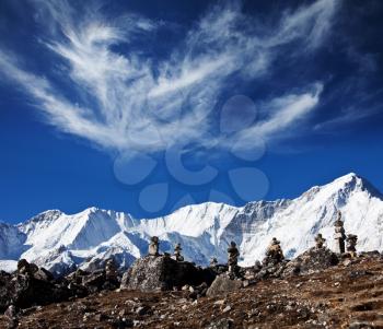 Royalty Free Photo of Mountains in the Sagamartha Region, Himalayas