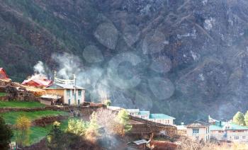 Royalty Free Photo of a Village in the Himalayan Mountains
