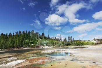 Royalty Free Photo of a Mammoth Hot Spring in Yellowstone Park
