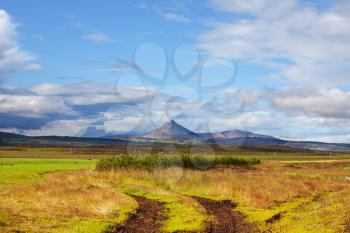 Royalty Free Photo of a Field in Iceland