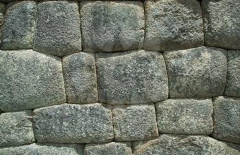 Royalty Free Photo of a Wall in the Ruins of Maccu-Picchu, Peru