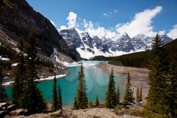 Royalty Free Photo of Moraine Lake in Alberta, Canada