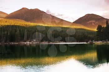Royalty Free Photo of Mountains and a Lake