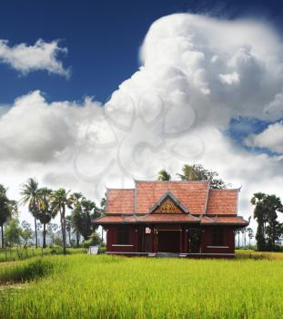 Royalty Free Photo of a Cambodian Hut