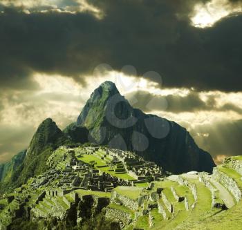 Royalty Free Photo of the Ruins of Machu-Picchu