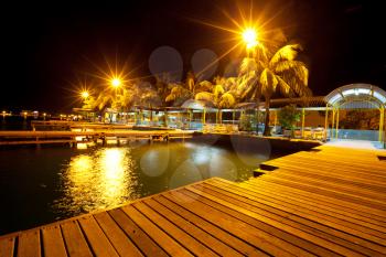 Royalty Free Photo of a Night Scene in Male, Maldives