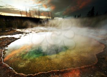 Royalty Free Photo of the Morning Glory Hot Spring Pool
