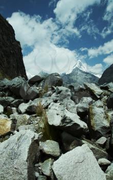 Royalty Free Photo of Boulders and Mountains in the Cordilleras