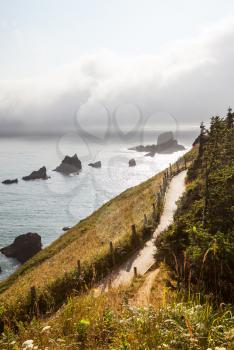 Royalty Free Photo of the Pacific Ocean Coast