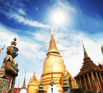 Royalty Free Photo of a Golden Palace in Bangkok