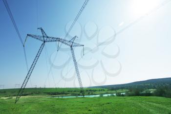 Royalty Free Photo of an Electricity Power Line