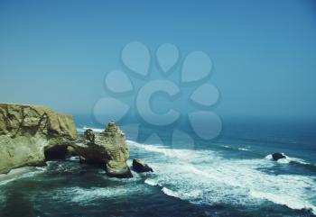 Royalty Free Photo of a Cliff in Paracas Park in Peru