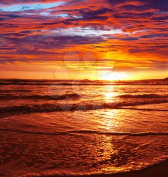 Royalty Free Photo of a Beach Sunset