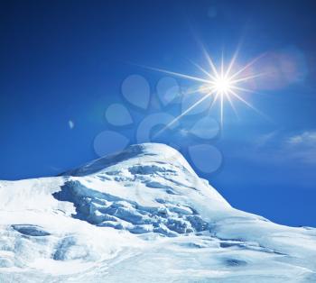 Royalty Free Photo of a Snowy Mountain