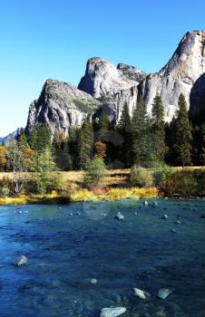 Royalty Free Photo of a River in Yosemite National Park