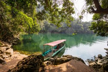 boat in Ba Be National Park,Vietnam