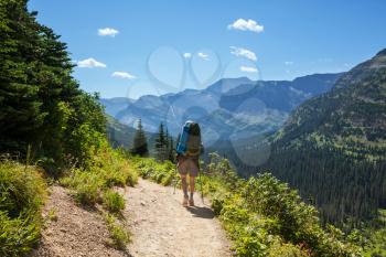 Hike in Glacier National Park,Montana