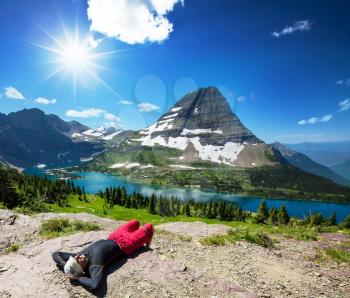 Hike in Glacier National Park,Montana