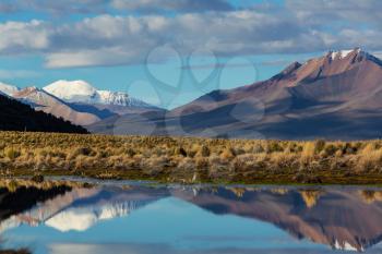 High mountains in Bolivia