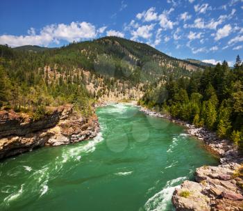 River in Mongolian prairie